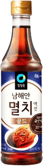 Traditional Korean Anchovy Fish Sauce – Finely Filtered South Sea Anchovies, Great for Soups, Marinades, and Kimchi – 17.6 oz (500 g)