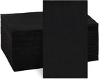 Goodluck 100-Pack Black 3-Ply Disposable Guest Napkins, 13 x 16 Inch Large Paper Hand Towels for Bathroom, Soft & Absorbent Dinner Napkins for Party, Wedding, New Year, Wedding, Birthday Party