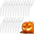 20Pcs Halloween Pumpkin Teeth Decorations, Halloween Plastic Fake Pumpkin Fang Decorating Kit, Spooky Jack O Lantern Decorations for Home Party Decor DIY Activities