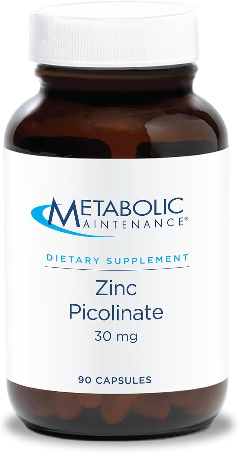 Metabolic Maintenance Zinc Picolinate - Supports Healthy Immune System - Delivers 30 mg of Zinc - Highly Bioavailable Superior Absorption - Vegetarian & Hypoallergenic - 90 Servings - 90 Capsules