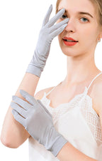 METWAY Mulberry Silk Gloves for Sleeping Women Summer Sunscreen UV Protection Thin Lightweight Pure Silk Overnight Glove