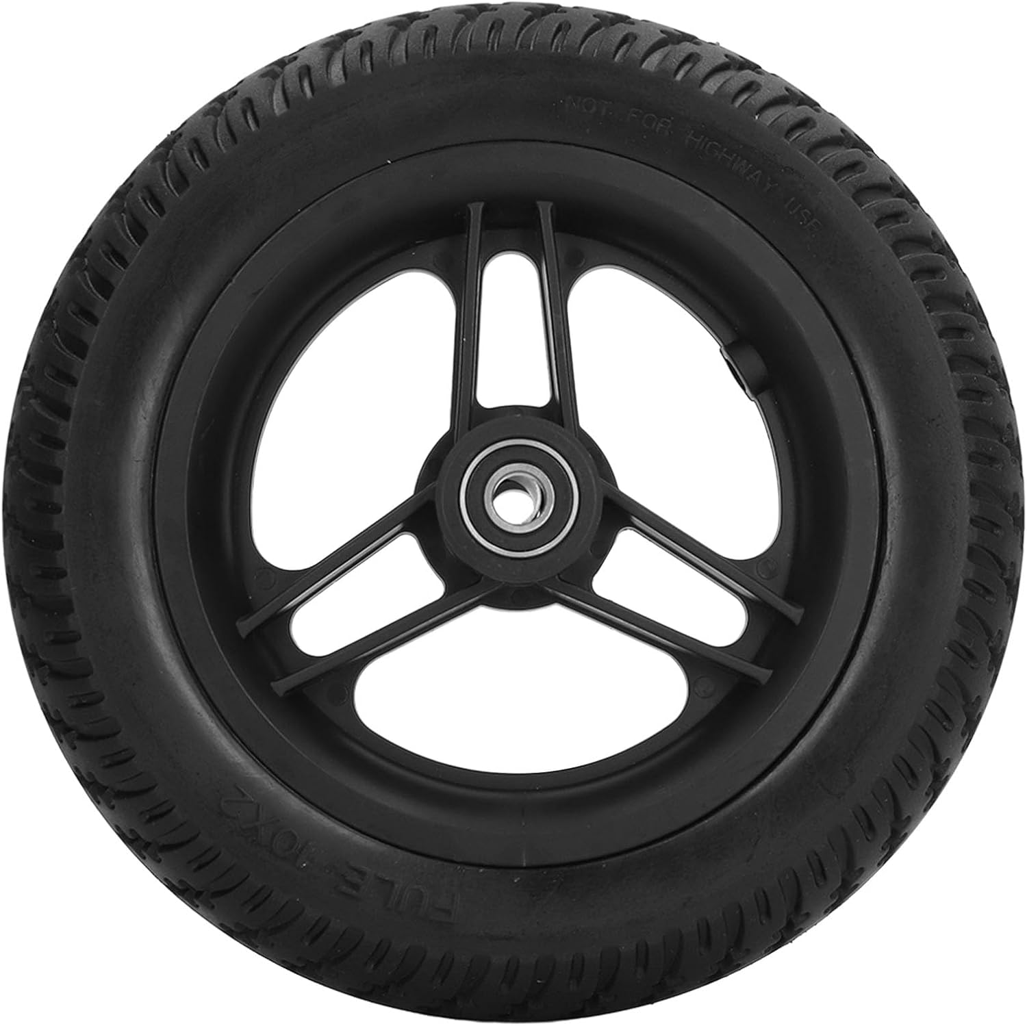 Bordstract 10in Wheelchair Wheel, Skidproof Low Noise Wheelchair Front Wheel Replacement Tire for Rollator Walker Trolley 6001 Bearing ID12mm