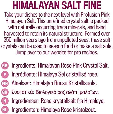 Profusion Himalayan Rose Pink Salt Fine 500 g (Pack of 4)