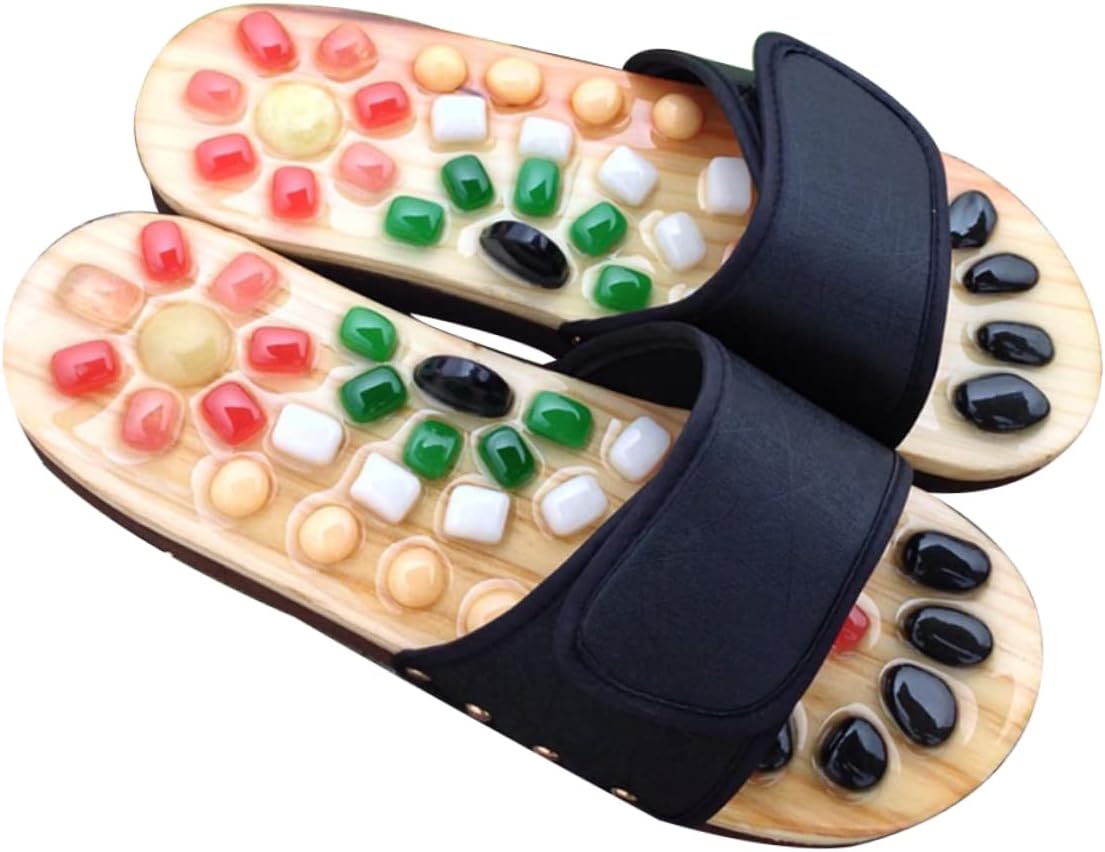 KOMBIUDA Foot Massager Slippers for Women - Pu Eva Acupressure Massage Sandals to Relieve Foot Pain Improve Circulation and Soothe Tired Feet at Home