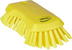 Vikan 38946 Extra Large Hand Brush, Multifunctional, Slip-Resistant Cleaning Tool, Extra Stiff Polypropylene & Polyester Bristle, 9.1", Yellow
