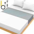 Grounding Mat for Bed 90% Organic Cotton+10% Pure Silver Fiber, Grounding Fitted Sheets for All Mattress Sizes, with Static grounding Cord and Test Pen (Gray, 105.5 * 23.5 inch)