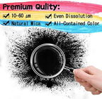 Mica Powder - 40g Mica Powder for Epoxy Resin - Pigment Powder Dye for Resin/Eye Shadow/Soap Making/Nails/Bath Bombs etc. (Black)