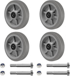 8x2"Heavy Duty Caster Wheels -Industrial Caster Wheels,Rubber Wheels- Set of 4 with up to 3600 LB Capacity