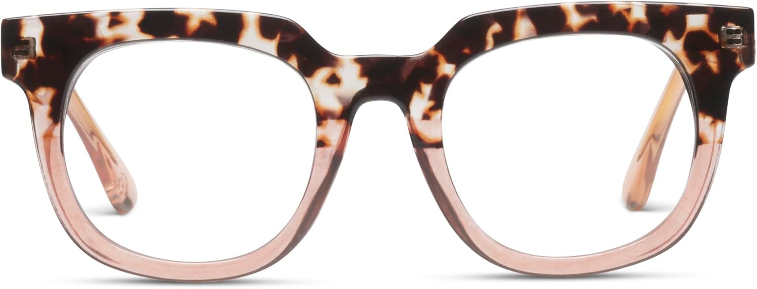 Peepers by PeeperSpecs womens Oprah's Favorite Things Showbiz Square Blue Light Blocking Reading Glasses
