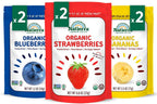 NATIERRA Organic Freeze-Dried Blueberry, Banana & Strawberry | USDA Organic, Non-GMO & Vegan | Variety Pack (of 6)