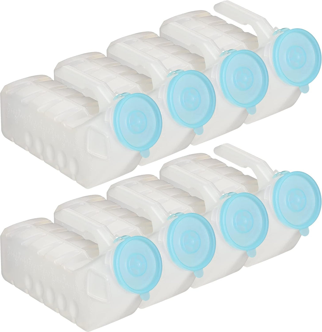 MedVance 1000ml Portable Urinals for Men, 8 Pack – Spill Proof Men's Urinal Bottle w/Glow in Dark & Leak-Proof Lid – Easy-Grip Durable Pee Bottles for Men - Versatile Male Pee Bottle for Elderly Care