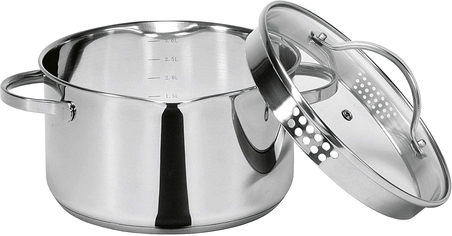 Karl Kruger Stainless Steel Meat Pot with Spout, 3 l