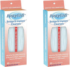 Proxysoft Dental Floss for Bridges and Implants 2 Packs - Floss Threaders for Bridges, Dental Implants, Braces with Extra-Thick Proxy Brush for Optimal Oral Hygiene -Teeth Bridge and Implant Cleaners