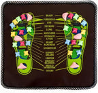Foot Massage Mat Reflexology Walk Stone Road Foot Massage Acupoint Mat for Acupressure Relaxes for Long Sitting Elderly Students and Office Workers (13.78 x 13.78 Inches)