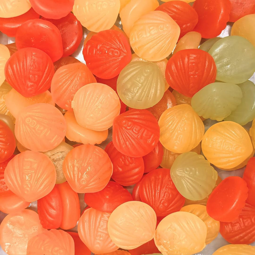 Malaco Sour Seashells | Syrliga Snäckor Fruity Swedish Candy | Sweet & Tangy Vegan Scandinavian Gummies 8oz - 1/2 lbs - 227g