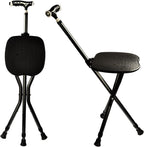 Yayayo Hold 440 lbs Folding Canes with Seat Walking Stick Height Adjustment Cane Seat Capacity Frosted Handle with Magnetic Therapy Stone Crutches Stool