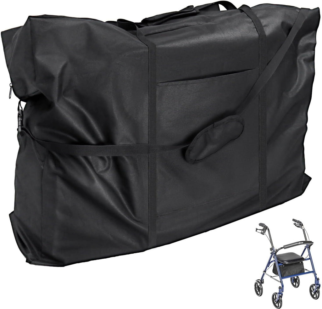 Rollator Travel Bag - Waterproof Wheelchair Bag for Folding Walker Compact Wheelchair Transport Chair Portable Large Duffel Bag Carry Case for Car and Airplane TSA Traveling,45" Lx15"Wx39"H