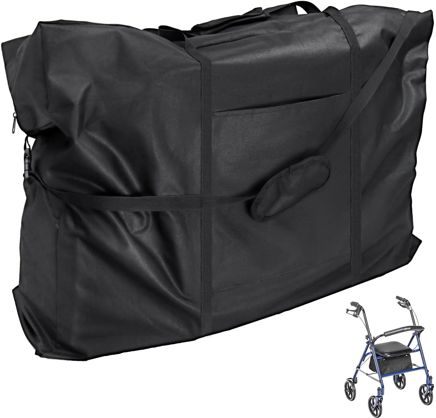 Rollator Travel Bag - Waterproof Wheelchair Bag for Folding Walker Compact Wheelchair Transport Chair Portable Large Duffel Bag Carry Case for Car and Airplane TSA Traveling,45" Lx15"Wx39"H
