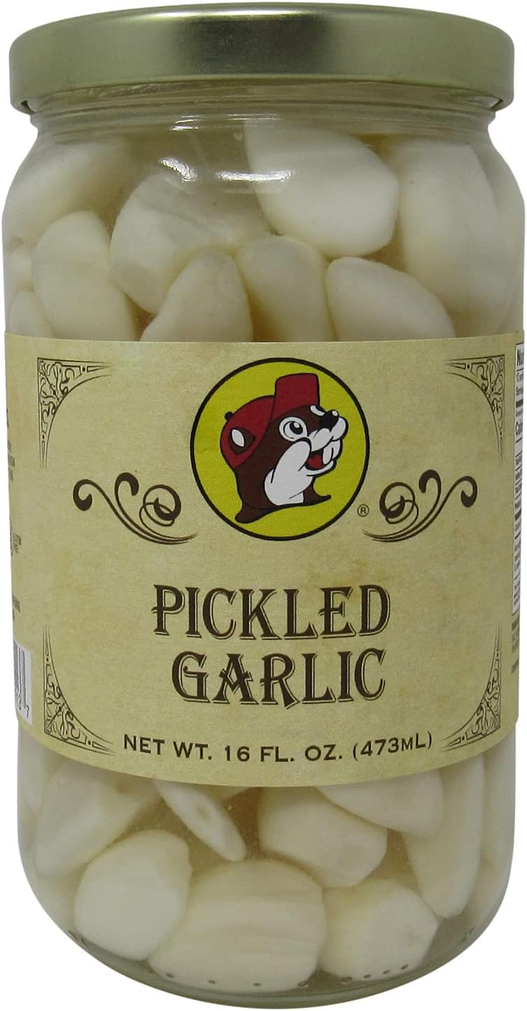 Buc-ee's Pickled Garlic in a Resealable Jar, Gluten Free, No High Fructose Corn Syrup, 16 Fl Ounces