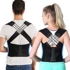 Posture Corrector for Women and Men,Adjustable Shoulder Straightener,Back Support Brace,Upper Spine scoliosis, hunchback Black X-Large