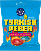 Fazer Tyrkisk Peber Hot & Sour - Original - Finnish - Fruit - Pepper - Salmiak - Salmiac - Salty Licorice - Liquorice - Candies - Sweets - Bag 150g
