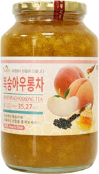 Apexy Korean Honey Peach Oolong Tea – Made with Real Fruit, No Artificial Colors – Premium Drink Base, Smoothies, Desserts, Cocktails, Yogurt, Spreads Made in KOREA 35.27oz (1kg). (Peach Oolong Tea)