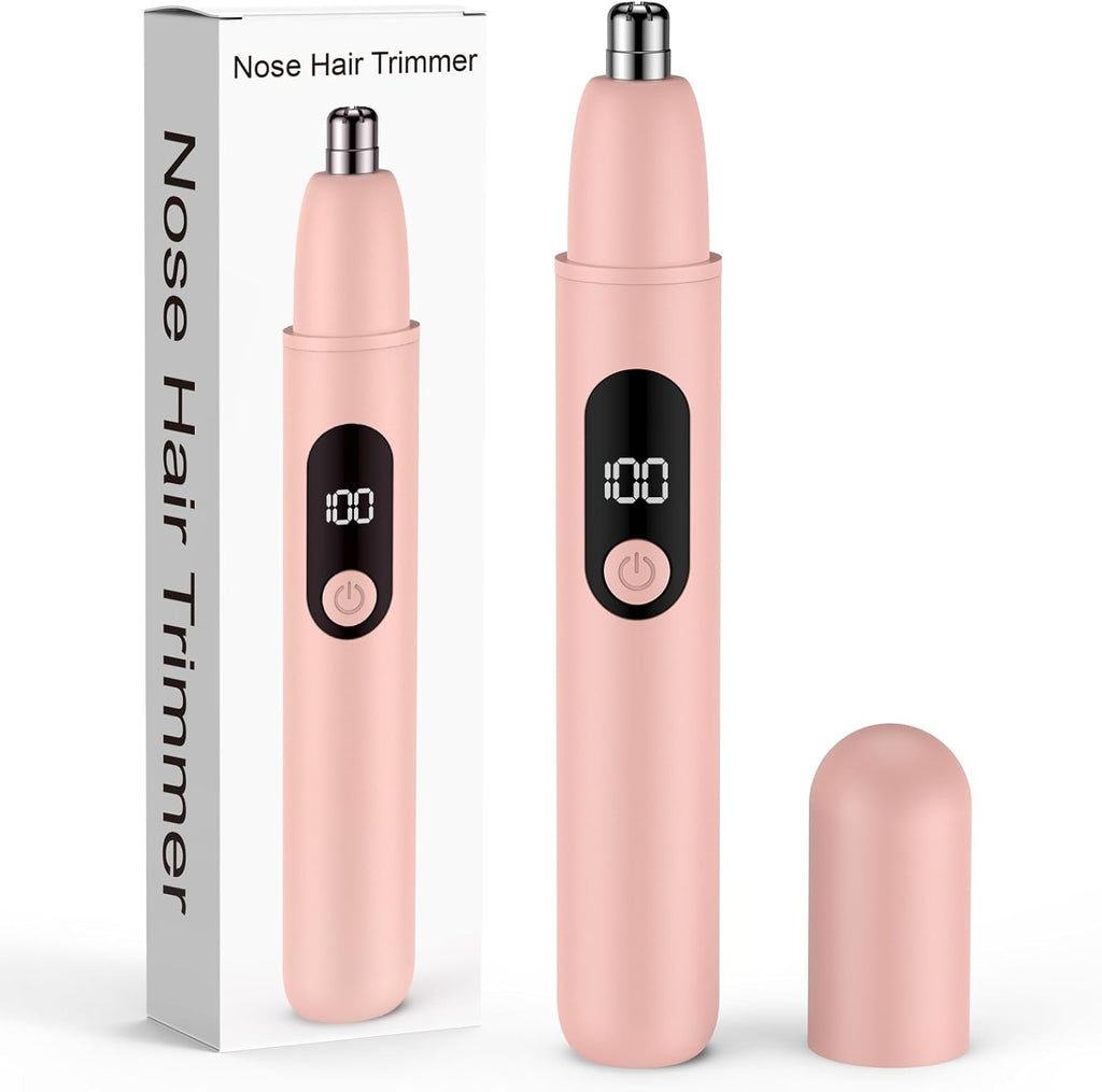 Nose Hair Trimmer Rechargeable Cordless Painless Ear and Eyebrow Trimming Tool-Dual Edge Easy Cleansing for Man Woman