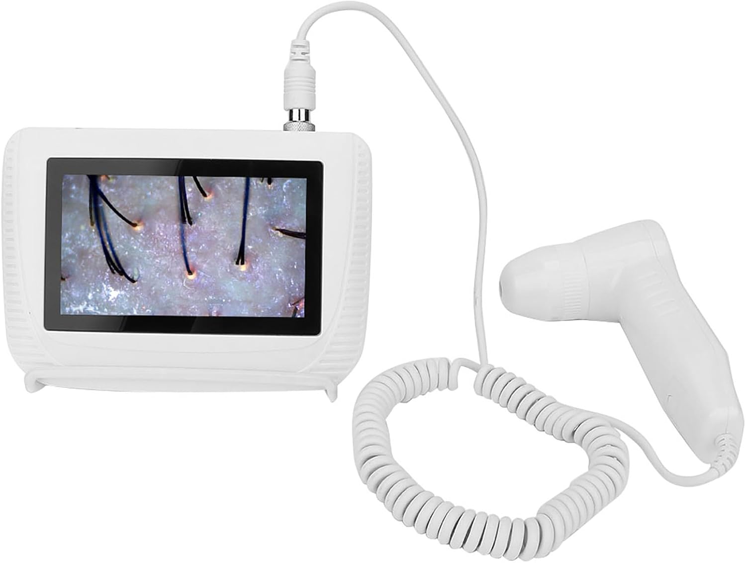 Skin Diagnosis Hair Analyzer, 5 Inch Digital Skin Detector Analyser Scalp Analysis Machine Skin Pigment Tester with LCD Screen (US Plug)