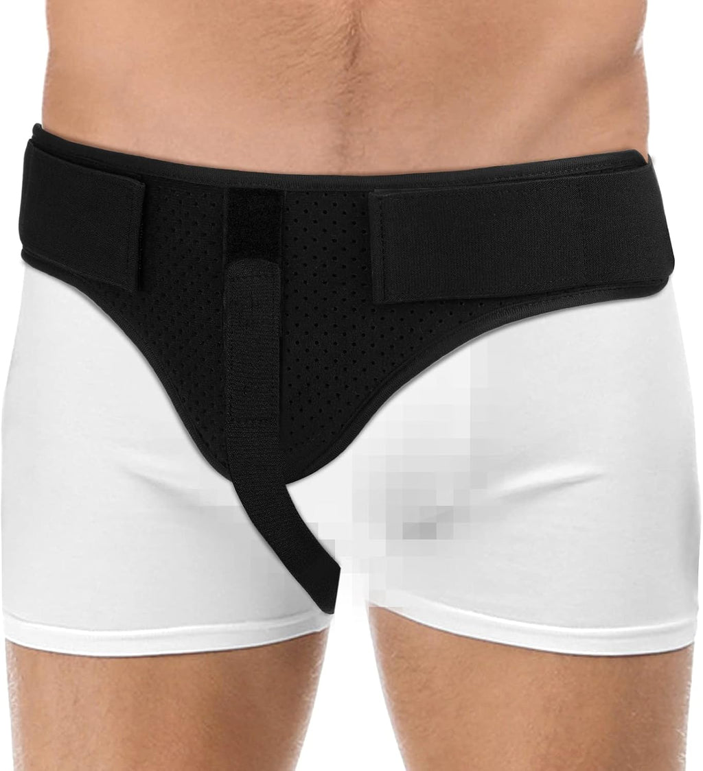 Jetec Inguinal Hernia Belt for Men Groin Brace Left or Right Side Post Surgery Hernia Support Truss for Inguinal Groin Pain Truss with Adjustable Waist Strap for Pain Relief Recovery(Classic)