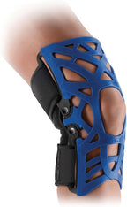 DonJoy Reaction Web Knee Support Brace with Compression Undersleeve, Absorbs Shock to Relive Pain - Blue, Medium/Large
