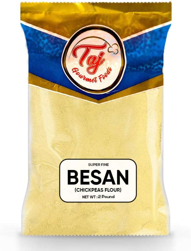 TAJ Besan Flour 2-Pounds | Chick Pea | Gram Flour | Finely Grounded