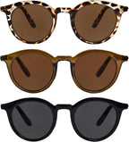Reader Sunglasses for Women Classic Round Frame Full Lens Reading Sunglasses Outdoor UV400 Protection Eyeglasses