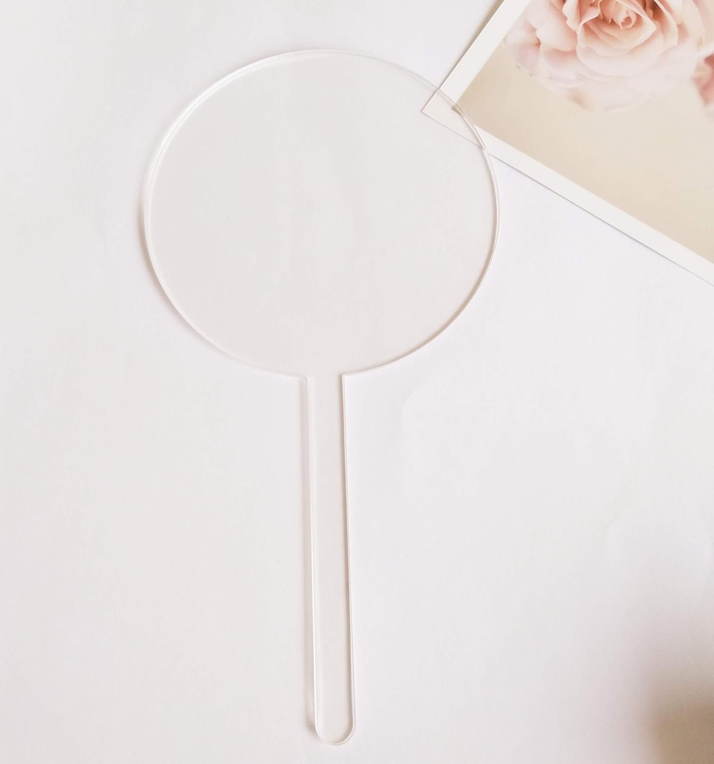 12PCS Round Clear Acrylic Cake Toppers, Personalised Cake Topper, DIY Cake Topper, Cake Topper Blanks for Wedding, Birthday Festival Party Cake Decorations