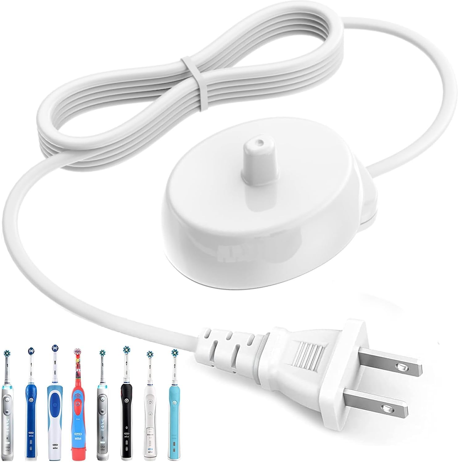 Electric Toothbrush Charger for Braun Oral B, Replacement Charger 110V-240V for Oral B 3757 Charger - Charging All Oral B Electric Toothbrush That 3757 Support, IP67 1.22m Portable for Travel