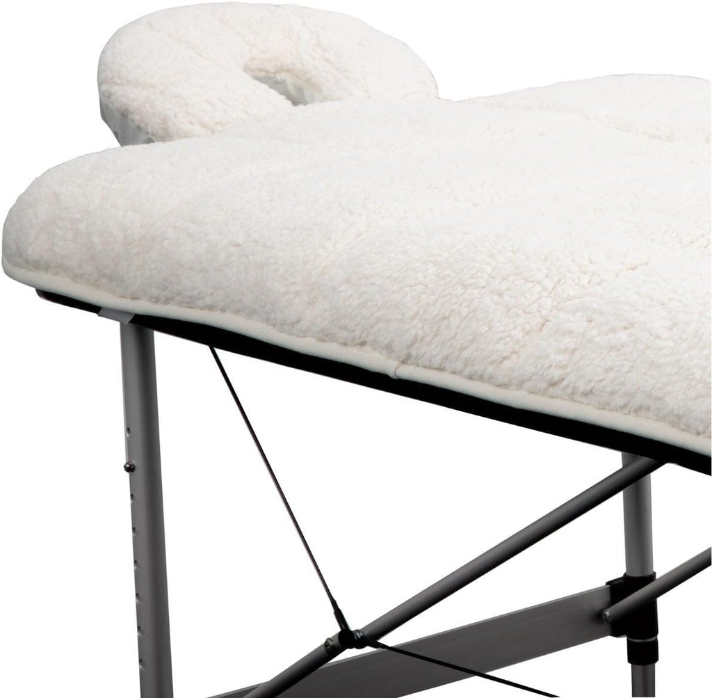 ForPro Premium Quilted Fleece Table Pad Set, Natural, Extra Soft, Hypoallergenic, for Massage Tables, Includes Massage Table Pad and Face Rest Cover