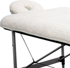 ForPro Premium Quilted Fleece Table Pad Set, Natural, Extra Soft, Hypoallergenic, for Massage Tables, Includes Massage Table Pad and Face Rest Cover