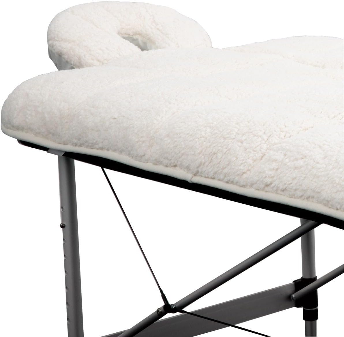 ForPro Premium Quilted Fleece Table Pad Set, Natural, Extra Soft, Hypoallergenic, for Massage Tables, Includes Massage Table Pad and Face Rest Cover