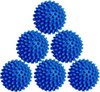 Colorsheng Laundry Dryer Balls - 6 Pack Reusable Fabric Softener Alternative (Blue)