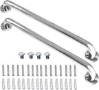 2 Pack 24 Inch Shower Grab Bar, iMomwee Chrome Stainless Steel Bathroom Grab Bar Handle, Bathroom Shower Balance Bar,Safety Hand Rail Support,Handicap Elderly Senior Assist Bath Handle(1.25" Diameter)