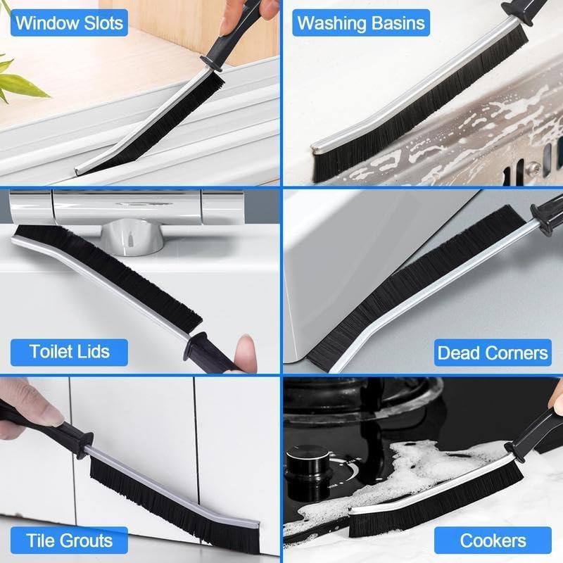 Multi-5 Pcs Crevice Cleaning Brush，Hard Bristle Gap Brush，Multifunctional for Bathroom Household Kitchen Tiles Window Crevice Cleaning Tool