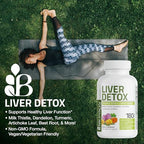 Bronson Liver Detox Advanced Detox & Cleansing Formula Supports Health Liver Function with Milk Thistle, Dandelion Extract, Turmeric, Artichoke Leaf & More, Non-GMO, 60 Vegetarian Capsules