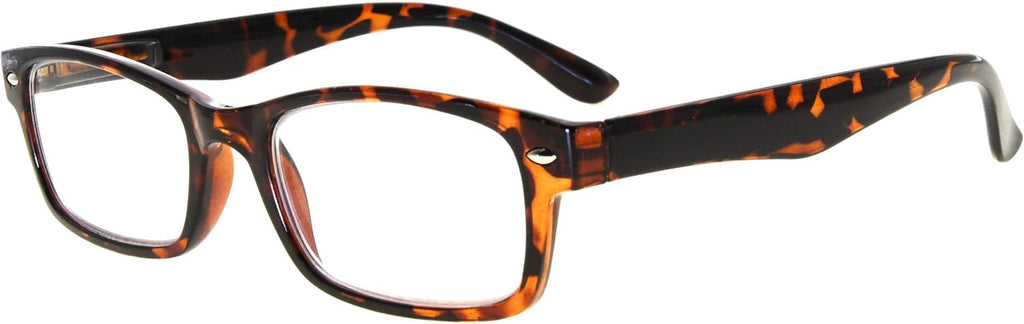 Eyekepper Reading Glasses with Spring Hinges for Women Tortoise Frame Readers +4.00