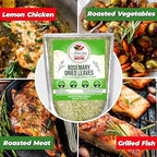 Dried Rosemary Leaves, 3 oz. Premium All Natural Herbs and Spices for Meat, Fish, Oils, Dips, Tea. Farm Fresh, Rich Savory Flavor by Amazing Chiles & Spices