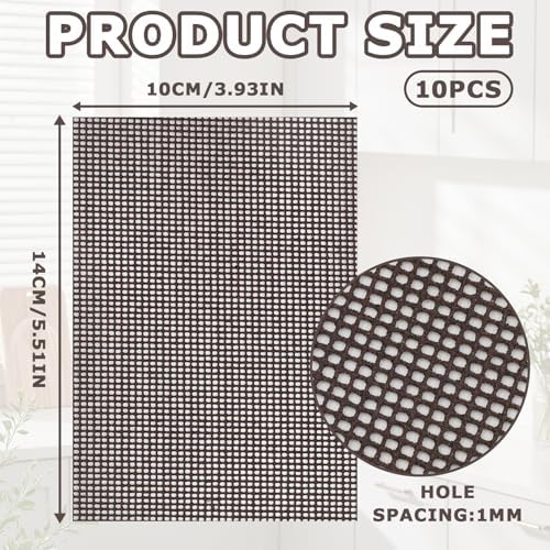 Toilet Cleaning Screens - 10 Pcs Flexible Scrubbing Screen Cleaning Mesh for Household, 5.5 x 4 Inch Hard Water Stain Remover Pads, Scrubbing Screens Scouring Pads for Carbon, Rust & Scale