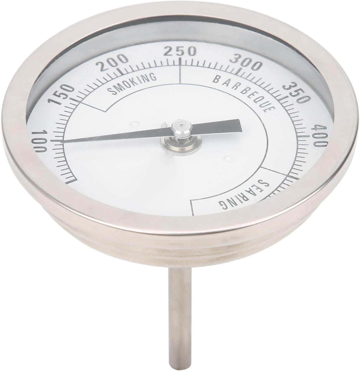 Dial Thermometer, 3in Adjustable NPT Thread 1/2in Pointer Thermometer for Barbecue Grill Oven 50-550
