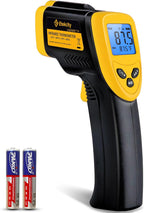 Etekcity Infrared Thermometer Laser Temperature Gun 774, Meat Food Candy Oven Thermometer for Griddle Accessories, Heat Gun for Cooking Refrigerator Tools, Adjustable Emissivity & Max Measure, Yellow