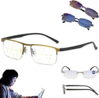 Sapphire Reading Glasses, Sapphire High Hardness Anti Blue Light Intelligent Dual Focus Reading Glasses
