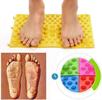Foot Massage Mat Acupressure Mat Foot Reflexology Walking Toe Plate Massage Pad Bathroom Mat Yoga Mat Anti-Slip Mat Outdoor Game 2 PCS (Yellow)