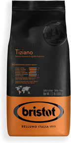 Bristot Tiziano Coffee Beans – Medium Roast Premium Italian Whole Espresso Beans – 2.2 lb (1kg) Bag