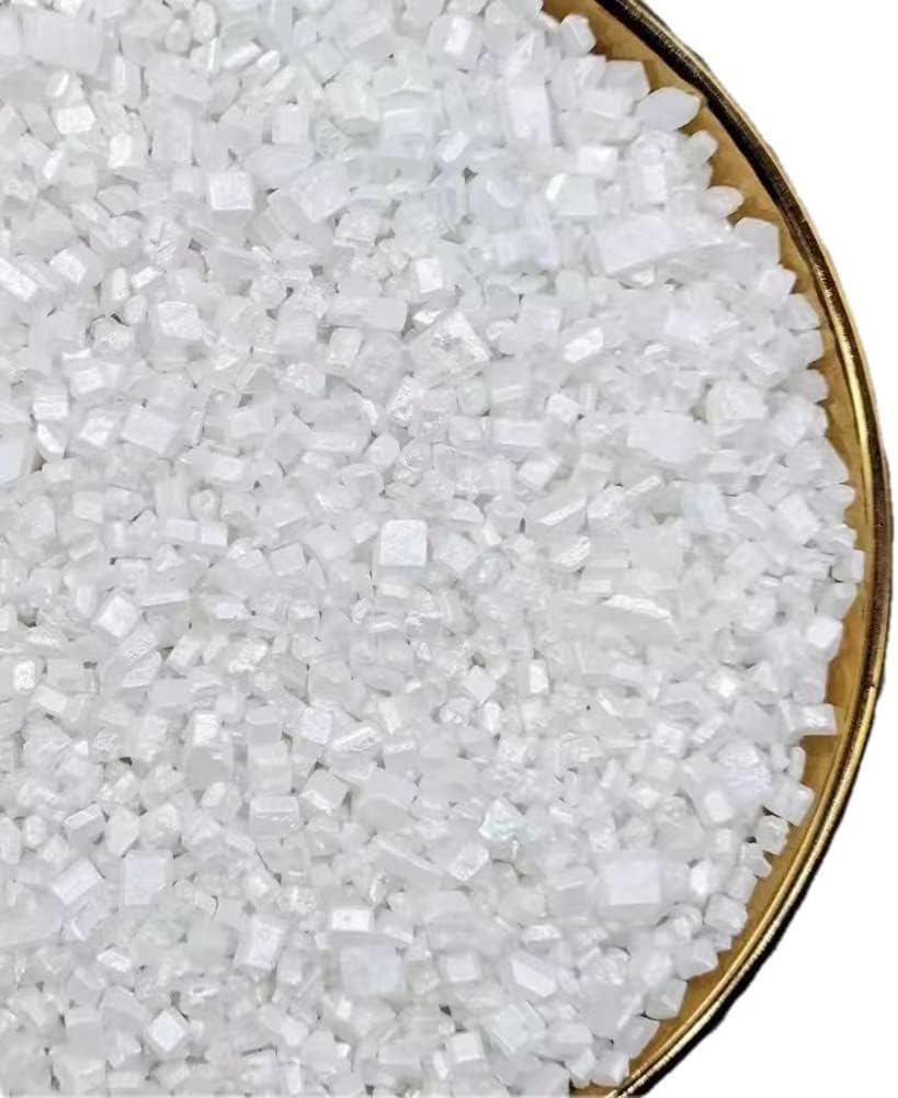 NIPEOR White Sugar Crystals – 4.6oz (130g) Edible Sprinkles for Cake & Cupcake Decorating, Christmas & Holiday Baking, Cookie Sprinkles, Candy Pearl Sprinkles for Desserts & Ice Cream Toppings (White Sugar Crystals )